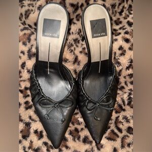 Dolce Vita Black Kayli Bow Pointed Mule